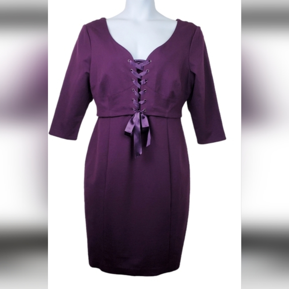 Lane bryant Plum corset dress